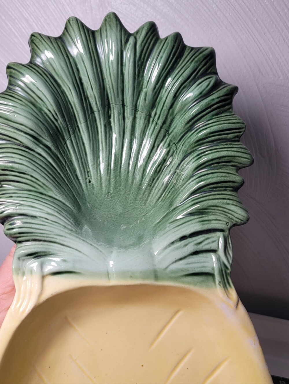 Vintage Ceramic Pineapple Serving Platter.  Japan. Lipper & Mann Creations - Picture 2 of 14